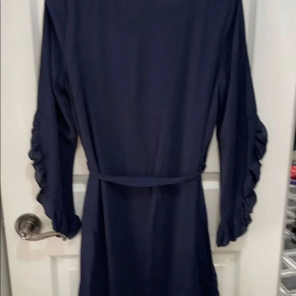 𝅺peppermint navy dress mini Ruffle sleeve navy NWT - Picture 2 of 7